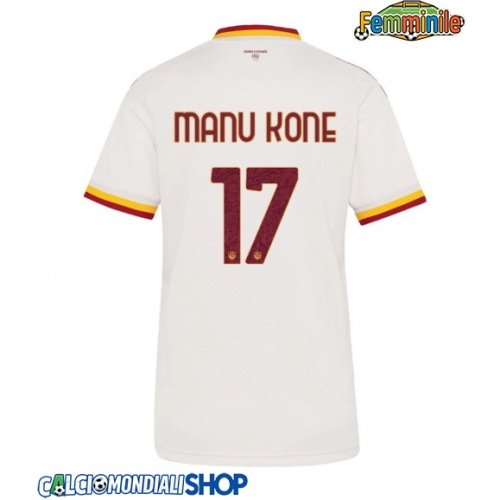 Maglie da calcio AS Roma Manu Kone #17 Seconda Maglia Femminile 2026-27 Manica Corta